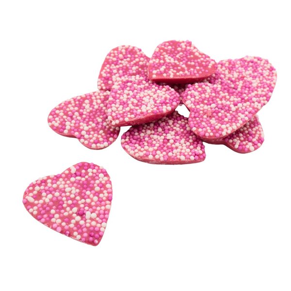 Pink chocolate hearts